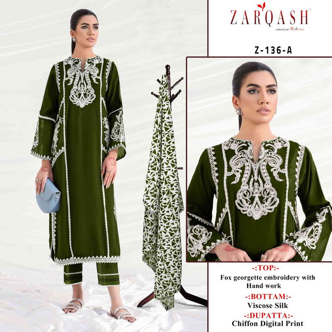 Zarqash Z 136 Pakistani Suit Catalog